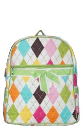Quilted Backpack-DY2828/LIME
